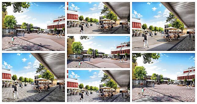 Wie wird der Marktplatz in St. Georgen künftig aussehen? Diese sieben Vorschläge stehen zur Wahl. Bis Freitag können Bürger über ihren ...