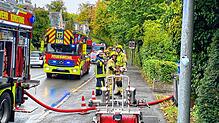 Einsatzkräfte der Feuerwehr am Einsatzort