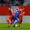 Julian Stark (Mitte) im Einsatz für den 1. FC Heidenheim bei einem Junioren-Bundesligaspiel gegen den FC Bayern München.