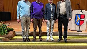 Der Vorstand des Kreisseniorenrats (v. l.): Bernhard Seifer, Alfred Laffter, Anita Tröndle und Karl-Heinz May. Foto: Stefan Pichler