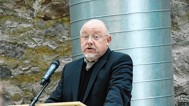 Professor Johannes Dillinger, Historiker und Autor von „Die Hexenverfolgung in Überlingen“. Hier sieht man ihn bei einer Rede im ...