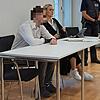 Der Angeklagte Tobias K. neben seiner Anwältin Mona Hammerschmidt vor der Urteilsverkündung. K. ist wegen räuberischer Erpressung vor ...