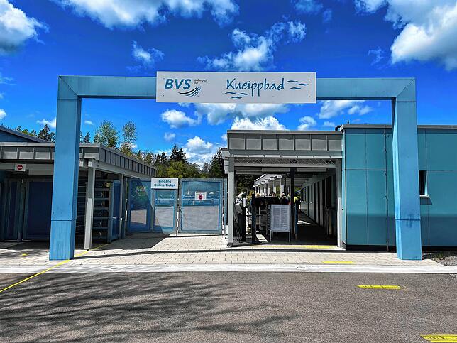 Das Kneippbad in Villingen, kurz vor seiner Eröffnung 2021.