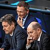 Schwer angeschlagen: Die Bundesregierungsparteien SPD, FDP und Grüne müssen bei den Landtagswahlen in Sachsen und Thüringen herbe ...