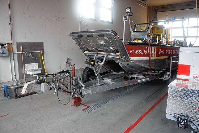 Das Mehrzweckboot der Feuerwehr Bad Säckingen kann auch im Katastrophenfall zum Einsatz gebracht werden.