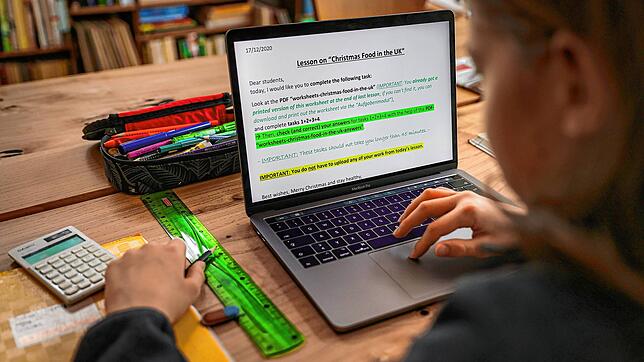 Das Homeschooling geht in die zweite Runde. In den nächsten Wochen bleiben die meisten Schüler zuhause. Unser Symbolbild zeigt den ...