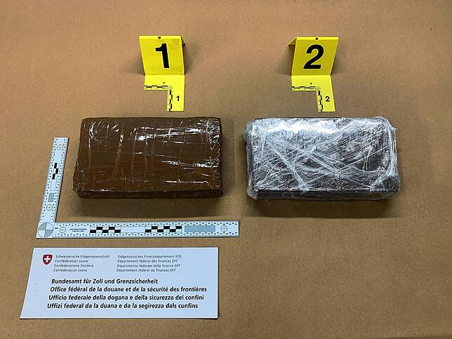 Der Fund der BAZG: 2,187 Kilo Kokain.
