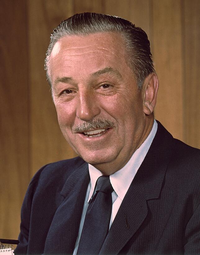 Der amerikanische Filmproduzent und Trickfilmpionier Walt Disney.