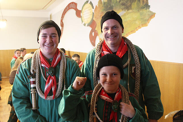 David Ott (links), Marvin Widemann (vorne) und Christian Schatz wurden als „Neue“ bei den Schnellern in Aftholderberg ...