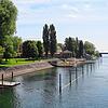 Der Badebetrieb im Rheinstrandbad beginnt (bei gutem Wetter) erst am 23. Mai.