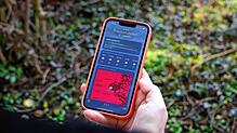 Das Mobiltelefon zeigt: Die Luftqualität in Friedrichshafen ist aktuell sehr schlecht.