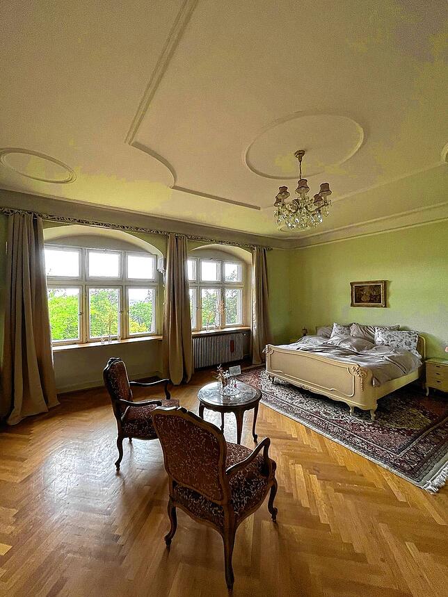 Das Brautpaar-Zimmer auf Schloss Hohenlupfen.
