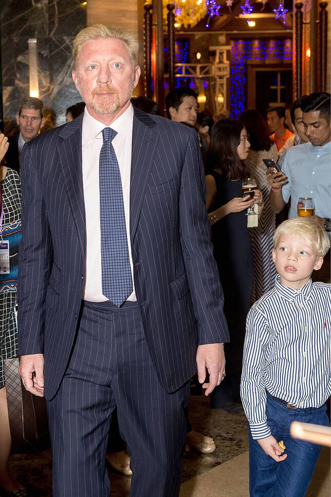 Boris Becker mit seinem jüngsten Sohn Amadeus (9), der aus der Ehe mit Lilly Becker stammt.