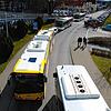 Die Güttinger Straße wird zum Busbahnhof: Nach der Sperrung der Konstanzer Straße fahren die meisten Busse die Ersatzhaltestelle am ...