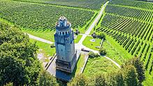 Luftaufnahme vom Bismarckturm in Konstanz