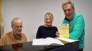 Sie freuen sich auf das Jahreskonzert (von links): Martin Angell, Elke Maisel, und Franz Häßle. Bild: Bernadette André