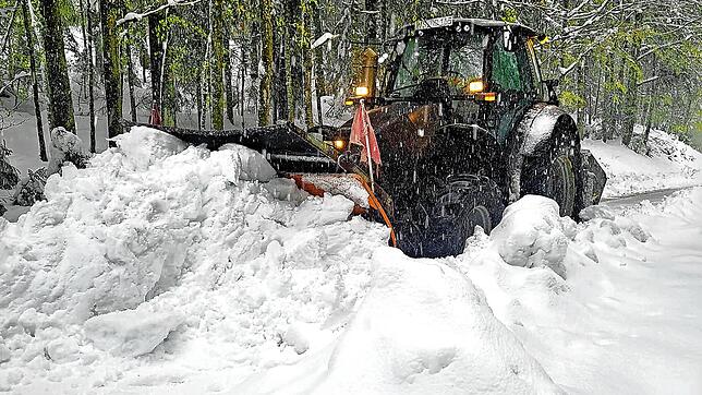 Viel zu tun hat nach den neuerlichen Schneefällen auch der Farnbauer. Die Skifahrer dagegen haben wenig Arbeit, aber viel Glück. Bild: ...