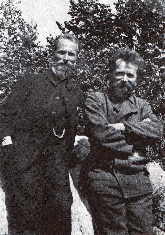 Emil Strauß und Emil Gött gründeten zusammen mit Georg Sinner auf dessen Gut bei Gailingen eine „vegetarische Colonie“.