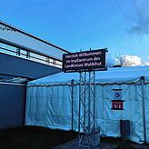 Das Kreisimpfzentrum des Landkreises Waldshut in Tiengen. (Aufnahme vom 06. April 2021)