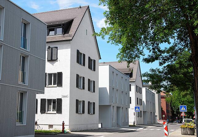 In jede Lücke ein neues Haus: An der Markgrafenstraße wurden die Baulücken mit neuen Gebäuden gefüllt. Der Nachbar Sebastian Pfaff ...