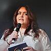 Luisa Zerbo bei ihrer Präsentation im Finale um den den Deutschen Gastro-Gründerpreis in Hamburg.