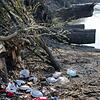 Umweltsünder entsorgen ihren Müll häufig am Ufer des Rheins, wie hier in Bad Säckingen. Dabei gelangt immer mehr Plastik auch in den Fluss.