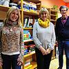 Michaela Hoffmann, Anke Brednich und Christian Grams (von links) vom Diakonischen Werk berichten im offenen Treff für psychisch ...