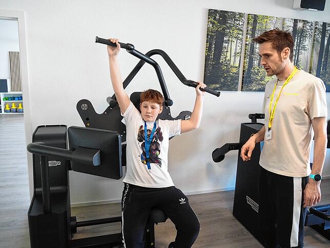 Im Fitnessstudio konnte man die Geräte gleich ausprobieren.