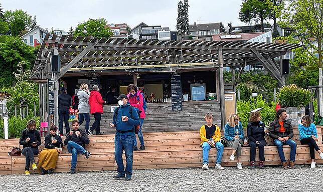 Karibikflair verbreitete die Beachbar der Gartenschau – wie hier in den ersten Tagen im Mai 2021.