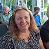 Susanne Müller aus Murg mit Rüdiger Pretsch bei der Informationsveranstaltung zu Elektrifizierung der Hochrheinbahn in Wallbach, am 17. ...