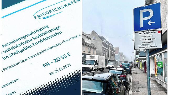 Straßenparkplätze in Friedrichshafen sind billig. Aber es geht sogar kostenlos.