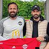 Zuwachs beim FC Wallbach: Trainer Ismail Palit (Zweiter von links) plant in der kommenden Saison mit Patrik Braun (links), Ersin ...