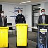 Jens Baumgärtner (Kaspar), Christian Hitschler (Remondis) und Martin Fetscher (Amt für Abfallwirtschaft) beantworten Fragen rund um die ...