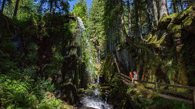 Zwei Wanderwege aus dem Landkreis Waldshut sind als Deutschlands schönste Wanderwege nominiert. Im Bild ein Wasserfall, entlang des ...