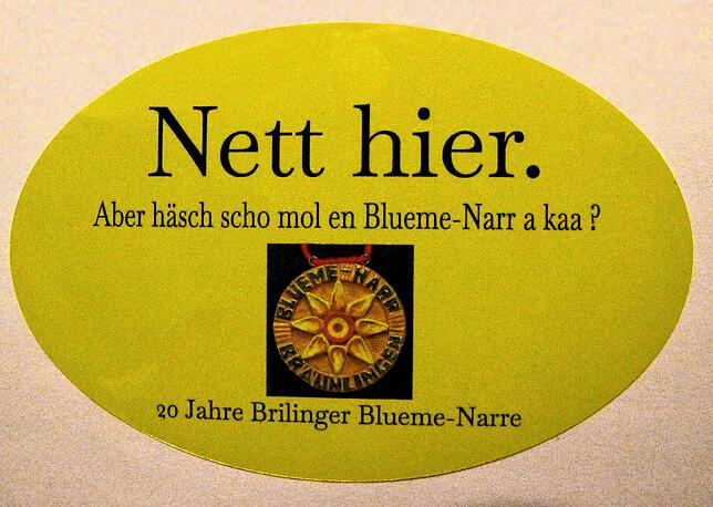 Ein Aufkleber mit Preisen ist das neueste Projekt der Blumennarren