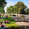 So eng wird es im Strandbad Moos auch nach einer Wiedereröffnung nicht zugehen. Im Gemeinderat wurde jetzt über den Eintrittspreis beraten.