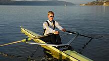 Fabian Gläser beim Training auf dem Bodensee.