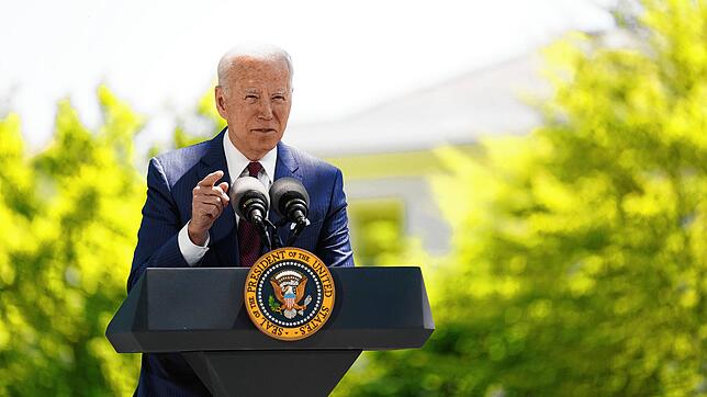 Wenn er etwas zu sagen hat, wird eine Pressekonferenz anberaumt: Joe Biden erklärt vor dem Weißen Haus seine Corona-Politik.