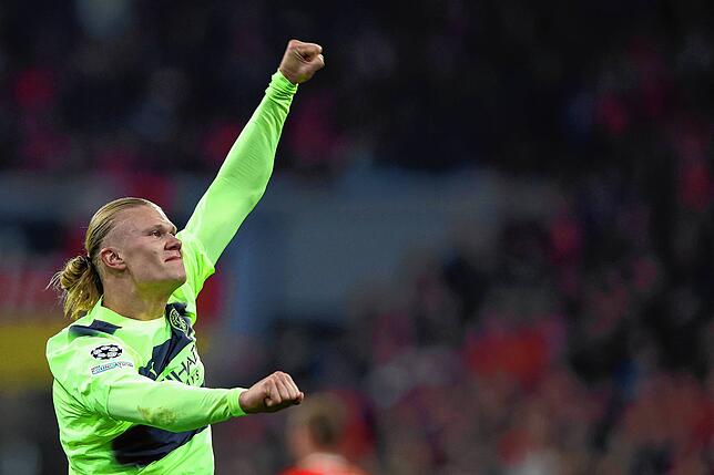 Manchester Citys Erling Haaland jubelt nach seinem Tor zum 0:1.