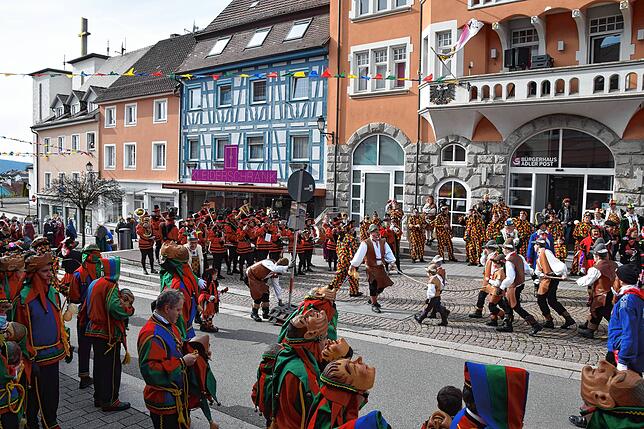Bild 39: Bilder vom Narrenbaum-Umzug in Stockach mit Schaulustigen
