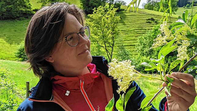 Kräuterexpertin Jeanette Becker aus Schwenningen freut sich jedes Jahr ganz besonders auf die Holunder-Blüte. Die Pflanze steckt voller ...