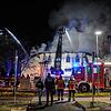 Gegen 1.15 Uhr am Dienstagmorgen steht die Scheffelhalle voll in Flammen.