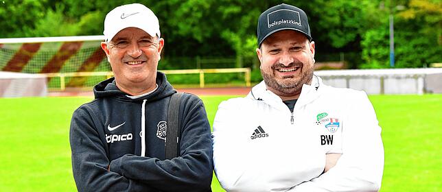 Kongeniales Duo: Trainer Georg Isele (links) und sein Co-Trainer Björn Winter von der SG Mettingen/Krenkingen.