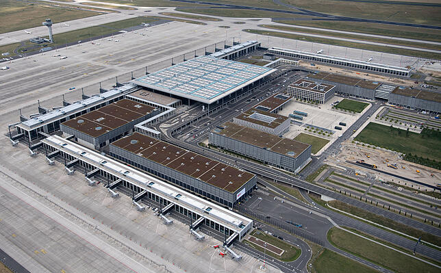 Blick auf den Hauptstadtflughafen BER.