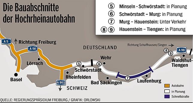 Bild 7: Mit der Autobahn 98 geht es weiter – zunächst aber in die Tiefe - mit Videos