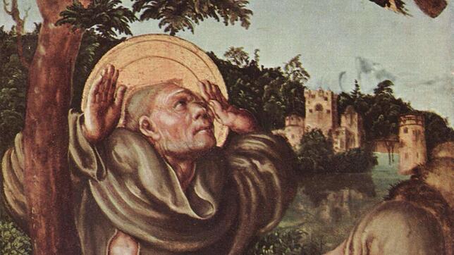 Franz von Assisi in einer Darstellung Lucas Cranach des Älteren.