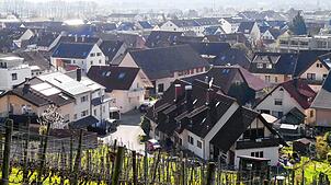 Die historische Ortsmitte des Rheinfelder Ortsteils Herten vom Rebberg aus gesehen. Sie soll vor Veränderungen geschützt werden. Foto: ...