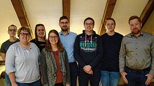 Die Vorstandsmannschaft der Musikkapelle Thalheim (von links): Johannes Sackmann, Alica Meier, Lena Lautenbacher, Katharina ...