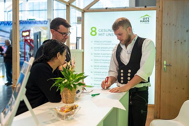 In Halle B1 dreht sich unter dem Titel "Neues BauEn" alles rund ums Eigenheim.