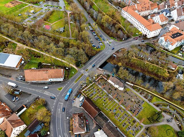Die Landesstraße 181 und 171 werden in der Ortsdurchfahrt Hüfingen erneuert.